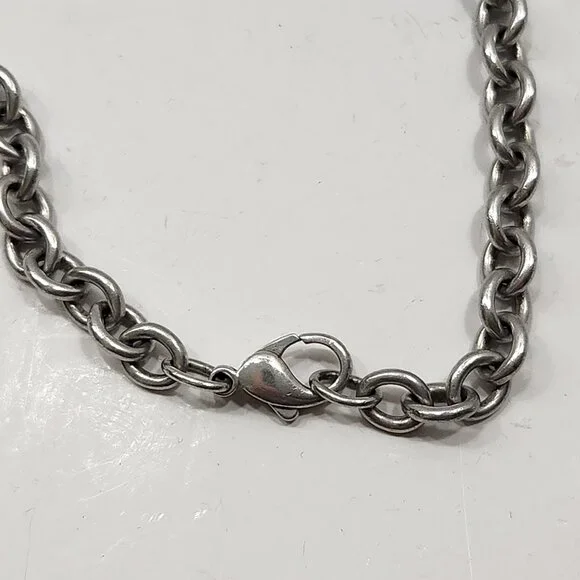 Vintage 1994 Tiffany & Co. Sterling Silver/18K Yellow Gold Heart W/Key Link Nck - Picture 4 of 7